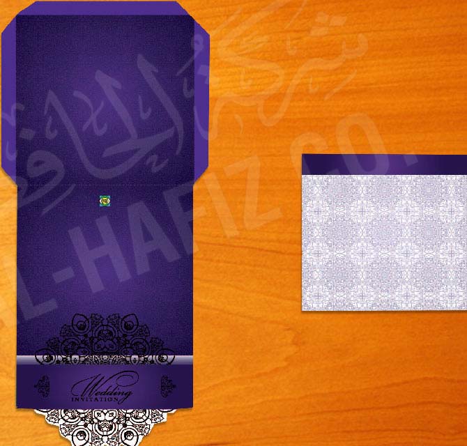 قزحي الألوان الرقمية المطبوعة دعوة زفاف بطاقة الأزرق مع الذهب والفضة الحبر المعدني
